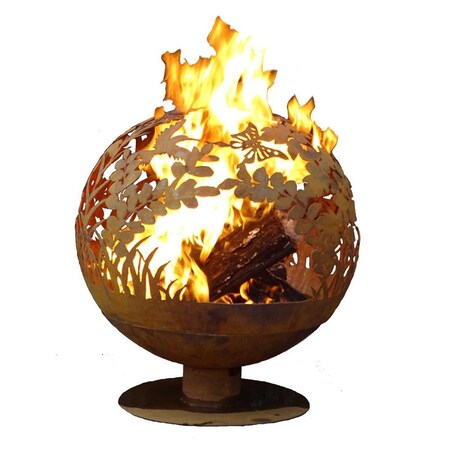 Gardencontrol Garden Fire Sphere, Rust Metal - Large GA2659166